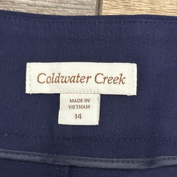 Coldwater Creek Women's Midweight Midi Skirt Navy Size 14 - Picture 5 of 6